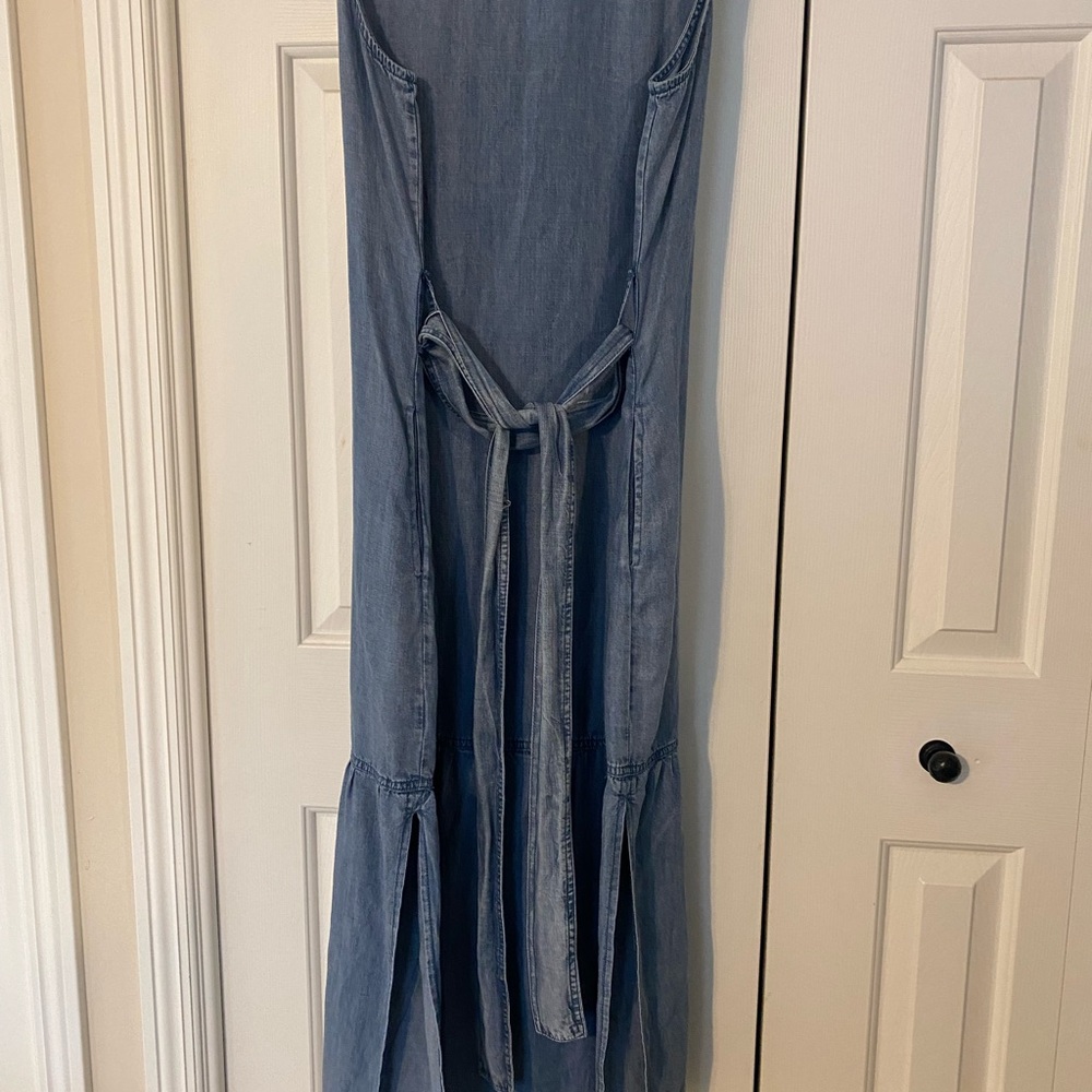 Blue Denim Sleeveless Dress